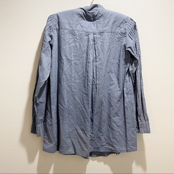 DAY BIRGER ET MIKKELSEN Women’s Gray Pleated Button Front Tunic - Picture 2 of 6